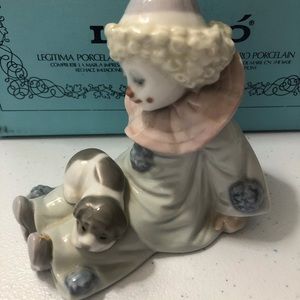 Vintage Lladro #5277 Clown with sleepy puppy